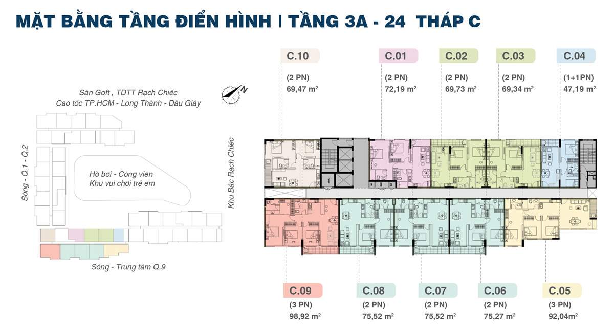 Mặt bằng tháp C dự án Jamila Khang Điền