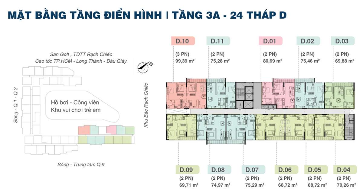 Mặt bằng tháp D căn hộ Jamila Khang Điền