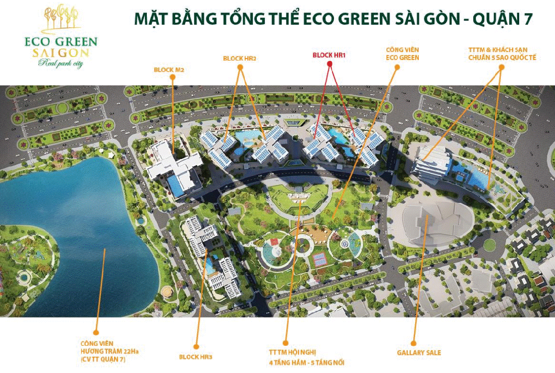 Mặt bằng tổng căn hộ Eco Green Sài Gòn Quận 7