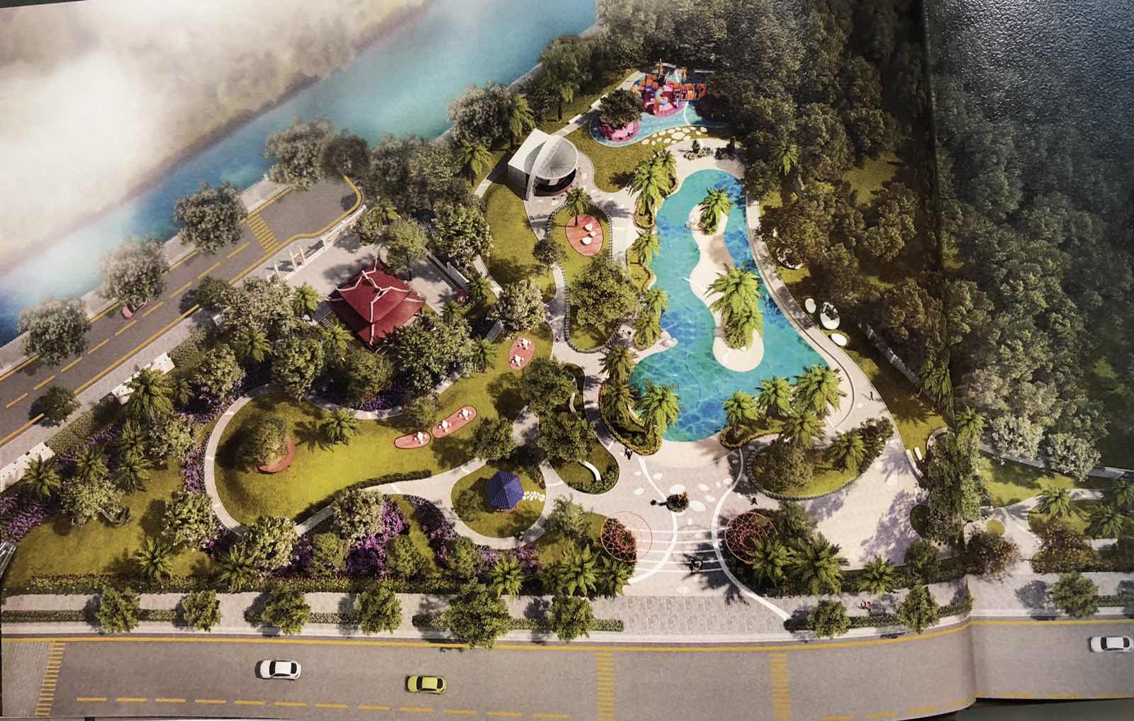 Tiện ích công viên trung tâm dự án nhà phố biệt thự Clarita Khang Điền Quận 2
