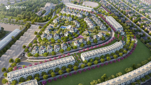 Sức hấp dẫn của biệt thự liên kế Hoa Anh Đào tại Symphony Garden