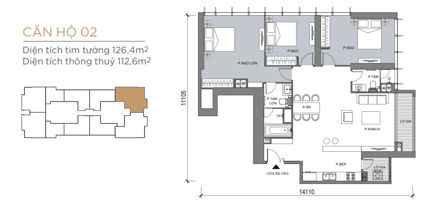 Thiết kế mẫu số 02 căn hộ Grand Marina Saigon Quận 1