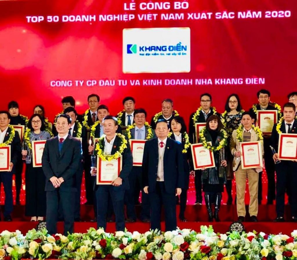 KHANG ĐIỀN 2 NĂM LIÊN TIẾP ĐƯỢC VINH DANH TOP 50 DOANH NGHIỆP VIỆT NAM XUẤT SẮC