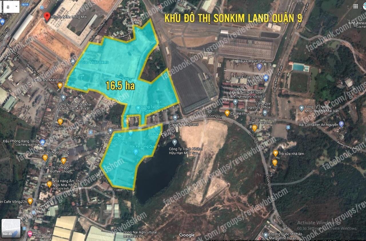 Mặt bằng tổng khu quỹ đất dự án The 9 Stellars Sơn Kim Land Quận 9 Thủ Đức