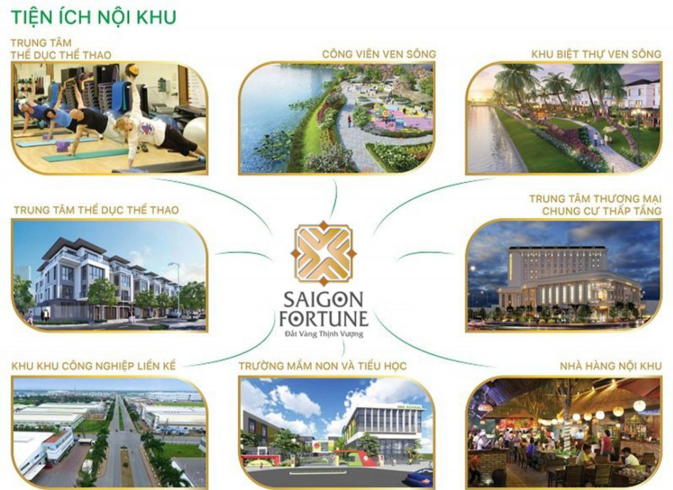 Tiện ích nội khu dự án đất nền Saigon Fortune khu dân cư Cầu Tràm Long An