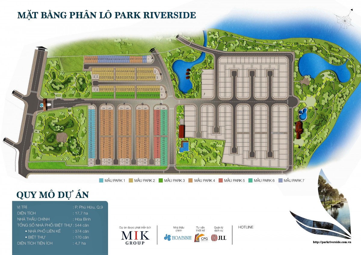 Mặt bằng tổng thể 17,7ha dự án Park Riverside MIK Quận 9