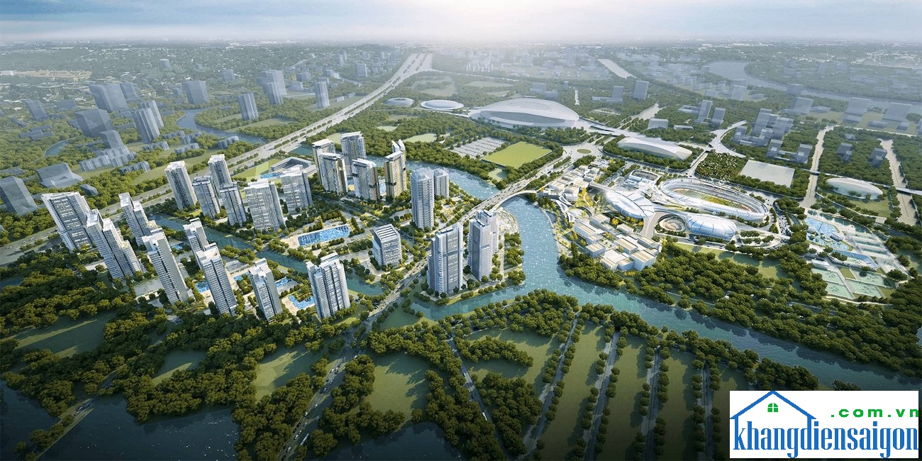 Phối cảnh tổng thể dự án căn hộ biệt thự nhà phố Saigon Sports City chủ đầu tư Masterise Group