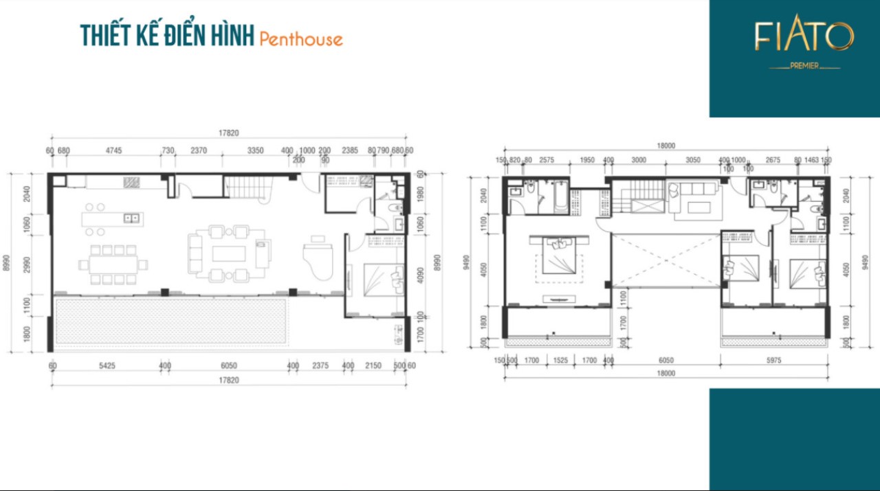 Thiết kế căn hộ penthouse Fiato Premier Thăng Long Home