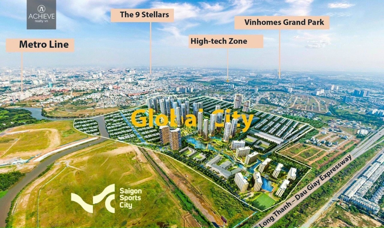 Vị trí tổng khu dự án The Global City Quận 2 thành phố Thủ Đức.