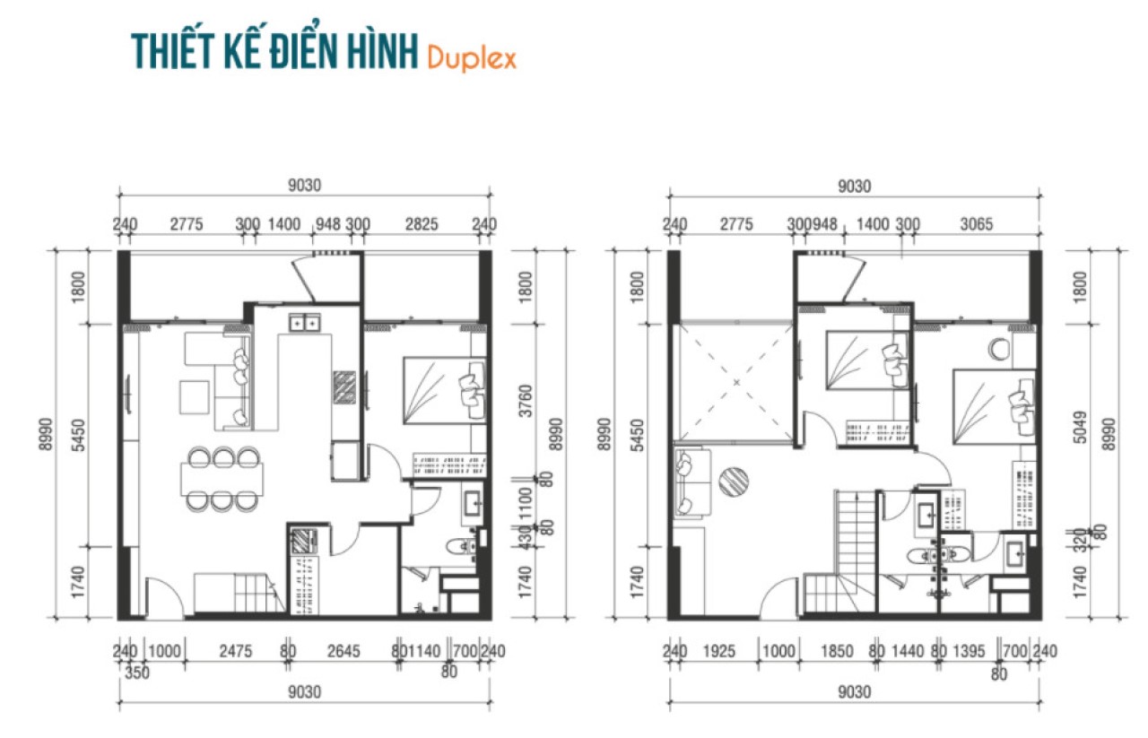 Thiết kế căn hộ duplex Fiato Premier Thăng Long Home