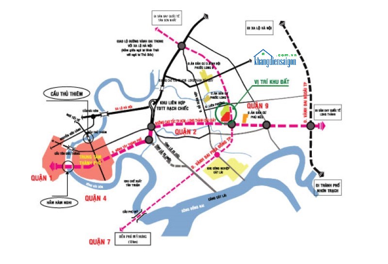 Vị trí dự án đất nền Khang An Quận 9 phường Phú Hữu