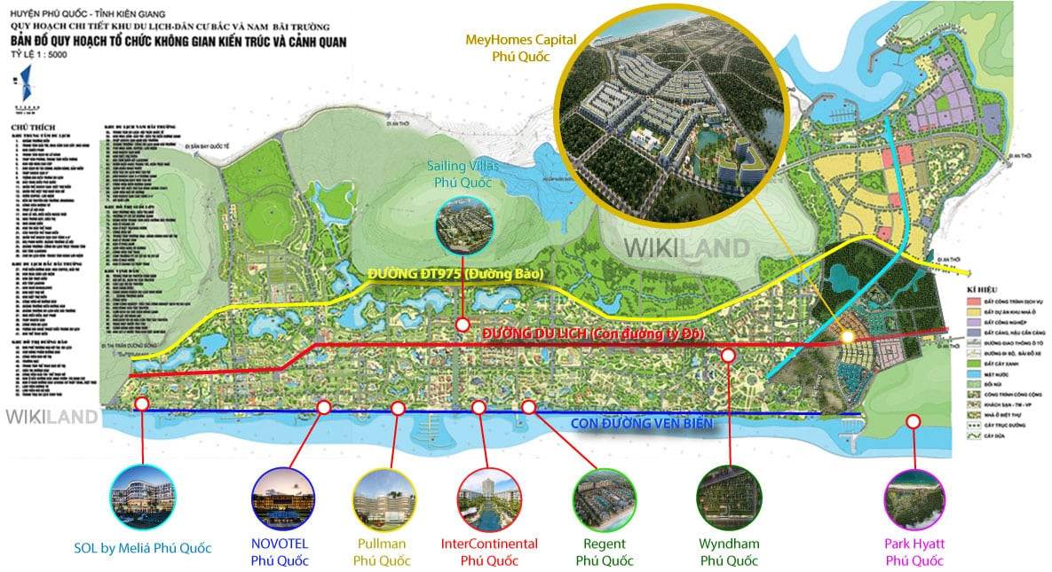 Bản đồ quy hoạch tổ chức không gian kiến trúc và cảnh quan Phú Quốc