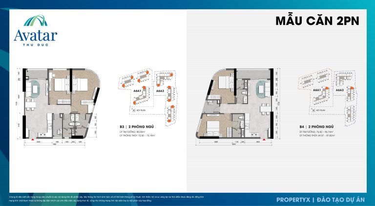 Thiết kế căn 2 Phòng Ngủ căn hộ Avatar Thủ Đức