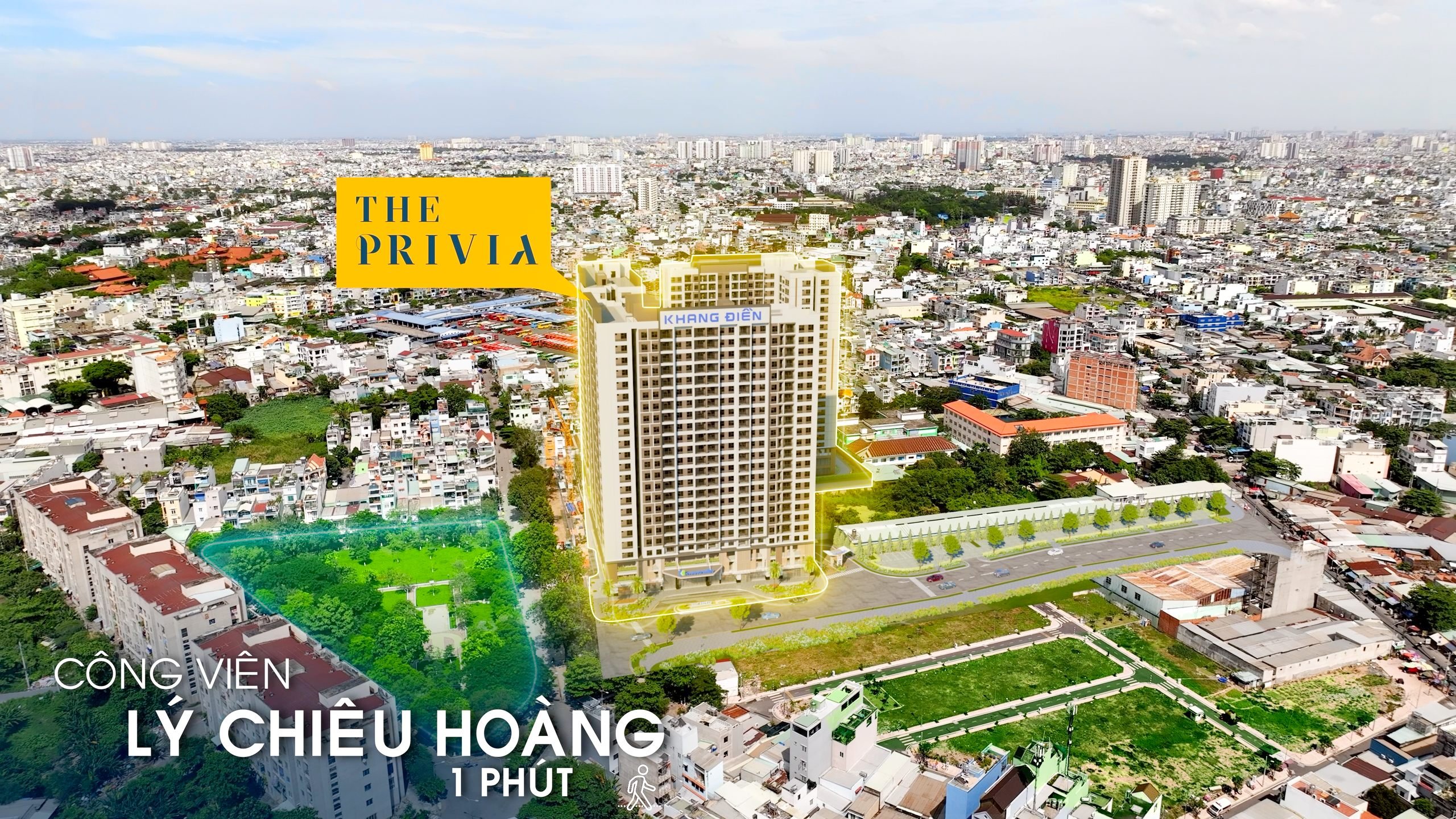 Hình ảnh thực tế vị trí dự án The Privia Khang Điền Bình Tân