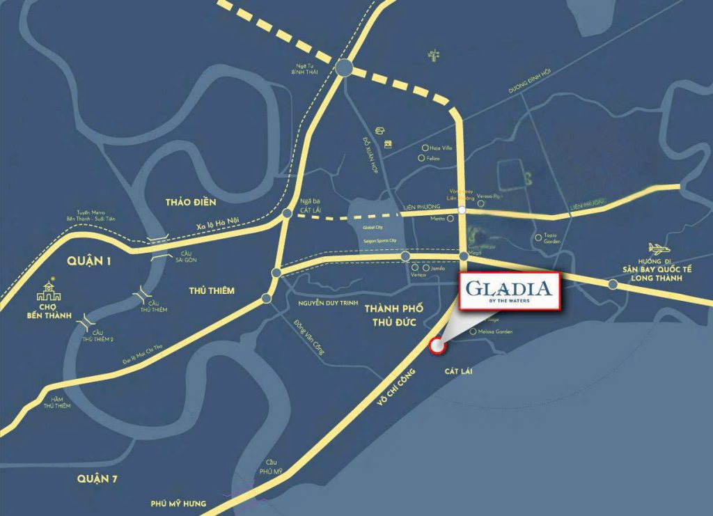 Vị trí căn hộ Gladia Khang Điền Quận 2 HCM