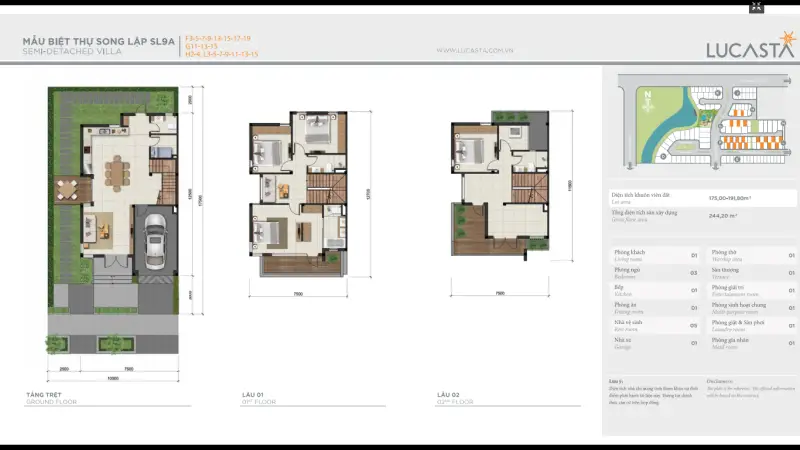 Mẫu thiết kế biệt thự Song Lập Lucasta Villa Khang Điền