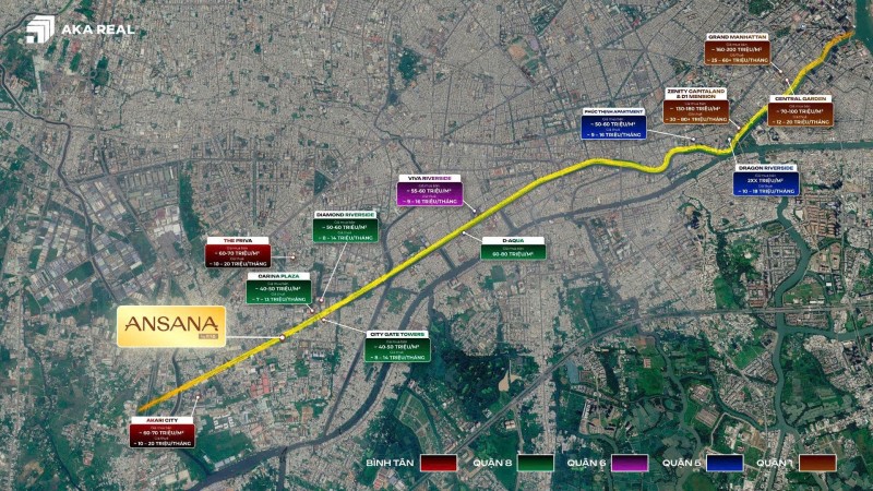 Vị trí dự án Ansana by Kita Group Võ Văn Kiệt